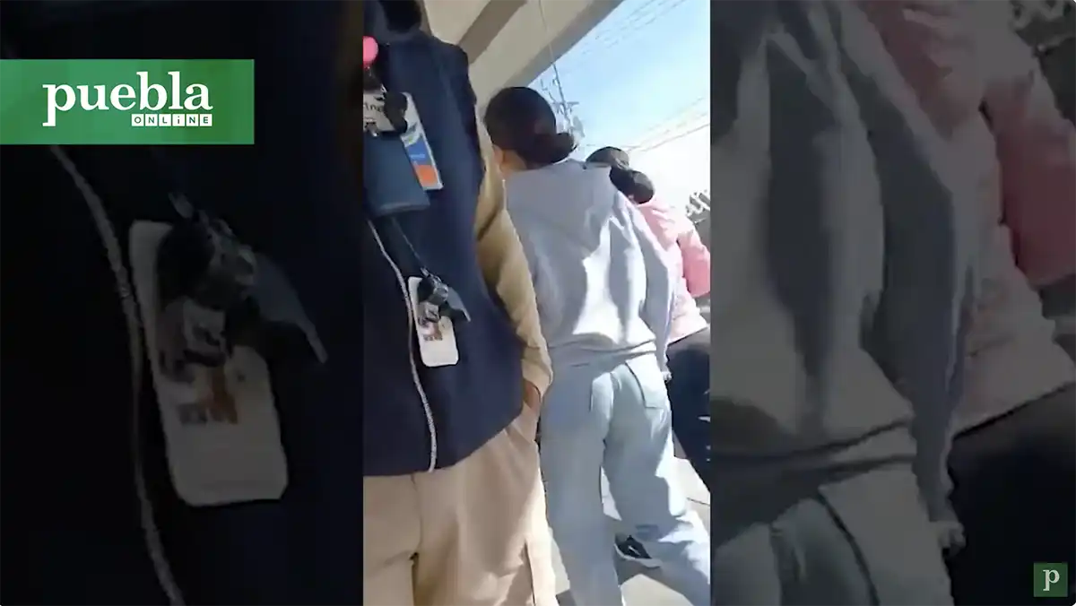 Guardia de seguridad privada del RUTA agrede a dos mujeres en paradero Pino Suárez en Puebla